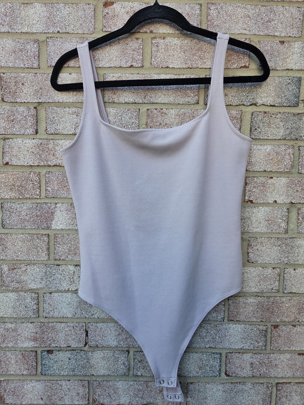 Express Mauve Lilac Square Neck Tank Bodysuit Clean Girl Basic Capsule M
